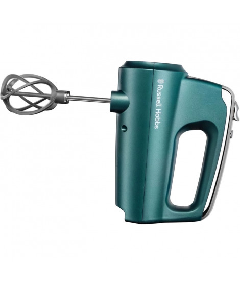 Russell Hobbs 25891-56 Batteur Mixeur Swirl, 5 Vitesses, Fonction Turbo, 1 Paire de Batteurs Hélice, Pétrin, Fouets - Turquoise