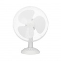 Ventilateur de table OCEANIC - 40W - Diametre 30 cm - 3 vitesses - Oscillant - Blanc
