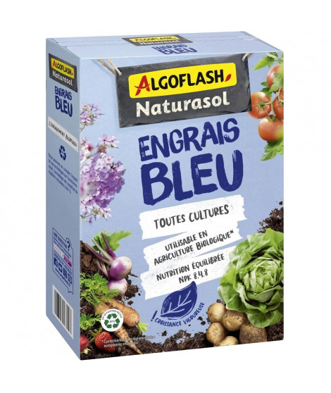 Engrais Bleu - Algoflash Naturasol - 100% Naturel - 1,5 kg