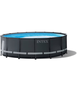 INTEX - Kit piscine ultra XTR - Gris foncé Ronde Tubulaire - (Ø)4,27 x (h)1,22m