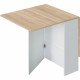 Table de cuisine rabattable FLY - Mélaminé blanc artik et chene - L 140 x P 77 x H 78 cm