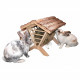 KERBL Mangeoire a foin Nature pour rongeurs - 45x32x33cm