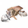 KERBL Mangeoire a foin Nature pour rongeurs - 45x32x33cm