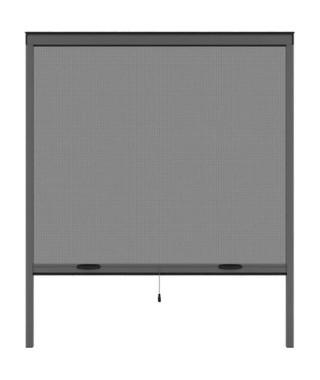 Moustiquaire de fenetre L125 x H145 cm en aluminium  gris anthracite - Recoupable en largeur et hauteur