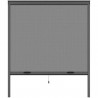 Moustiquaire de fenetre L125 x H145 cm en aluminium  gris anthracite - Recoupable en largeur et hauteur