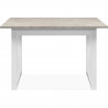 Table extensible Houston 80B - 120-160 x 75 x 80 cm - Plateau effet travertin - 1 extension inclue - 8 personnes