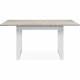 Table extensible Houston 80B - 120-160 x 75 x 80 cm - Plateau effet travertin - 1 extension inclue - 8 personnes