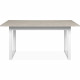 Table a manger extensible Houston  - 160-200 x 75 x 90 cm - Plateau effet travertin - 1 extension inclue - 10 personnes