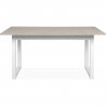 Table a manger extensible Houston  - 160-200 x 75 x 90 cm - Plateau effet travertin - 1 extension inclue - 10 personnes
