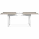 Table a manger extensible Houston  - 160-200 x 75 x 90 cm - Plateau effet travertin - 1 extension inclue - 10 personnes