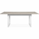 Table a manger extensible Houston  - 160-200 x 75 x 90 cm - Plateau effet travertin - 1 extension inclue - 10 personnes