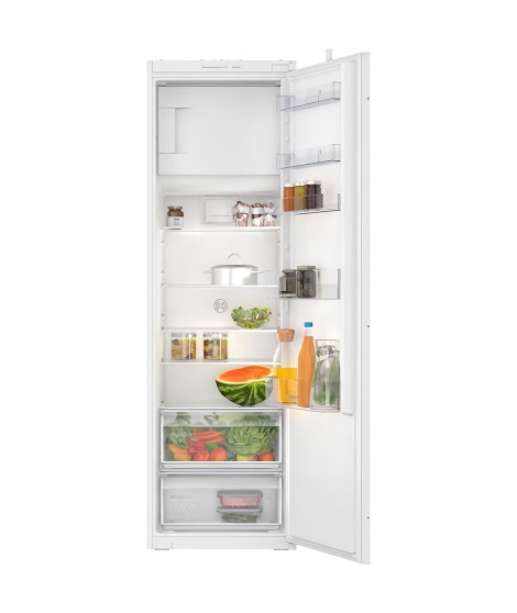 Réfrigérateur - BOSCH SER2 - KIL82NSE0 - 1 porte - Intégrable - 280 L (246 L + 34 L) - H177,2 x L54,1 x P54,8 cm