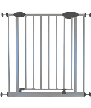 Barriere de sécurité Enfant SOFIA - 73 a 81 cm - Portillon - Gris Alu - NORDLINGER PRO
