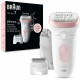 Épilateur électrique - BRAUN - Silk-épil 7 - Épilation facile - Peau douce longue durée - 7-030 - Blanc / Rose