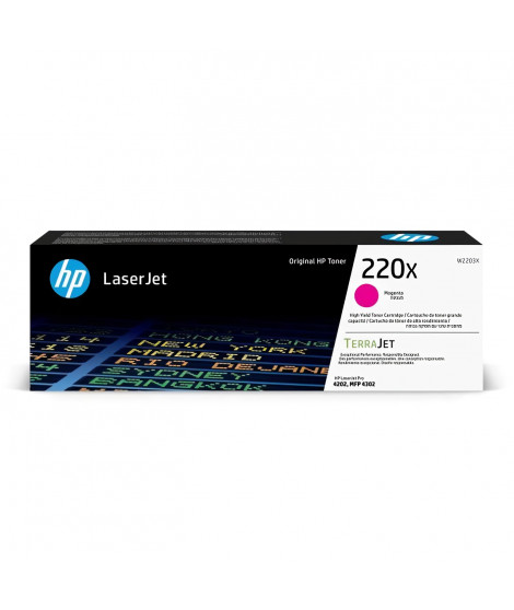 Cartouche de Toner HP 220X Magenta grande capacité Authentique (W2203X) pour HP LaserJet Pro 4202 / 4302