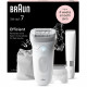 Épilateur électrique - BRAUN - Silk-épil 7 - Épilation Facile - Peau douce longue durée - 7-441 - Blanc / Argent