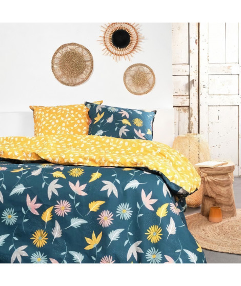 Parure de lit - TODAY - Sunshine - 119461 - 2 personnes - 240x220cm - Coton - Imprimé 11.42