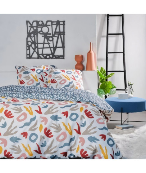 Parure de lit - TODAY - Sunshine - 120304 - 2 personnes - 260x240cm - Coton - Imprimé 13.7
