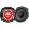 MTX TX650C Haut-parleurs voiture Coaxiaux 13cm 2 voies 80W RMS 4O châssis alu Tweeters néodyme dôme soie Membrane pulpe célulose