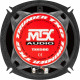 MTX TX650C Haut-parleurs voiture Coaxiaux 13cm 2 voies 80W RMS 4O châssis alu Tweeters néodyme dôme soie Membrane pulpe célulose