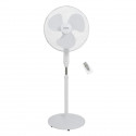 OCEANIC Ventilateur de pied - 45 W - Ø 44 cm - 3 vitesses - Oscillant - Inclinable - Blanc