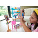 Barbie Bien-etre Coffret Atelier d'art créer et se détendre, avec poupée, pâte a Modeler et Accessoires, HCM85