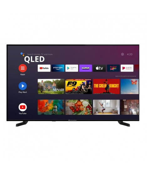 CONTINENTAL EDISON CELED55SAQLD24B3 - TV QLED UHD 4K 55 (139cm) - Smart TV Android