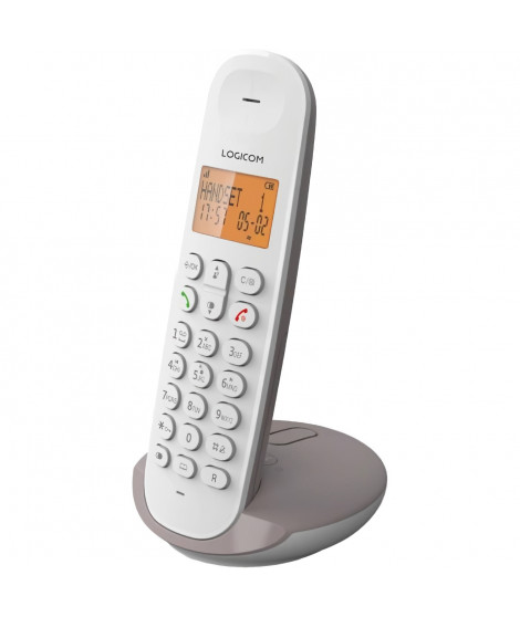 Téléphone fixe sans fil - LOGICOM - DECT ILOA 155T SOLO - Taupe - Avec répondeur