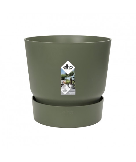 ELHO Greenville Pot de fleurs Rond 55 - Vert - Ø 55 x H 50 cm - extérieur - 100% recyclé