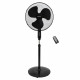 OCEANIC Ventilateur de pied - 45 W - Ø 44 cm - 3 vitesses - Oscillant - Inclinable - Noir