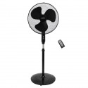 OCEANIC Ventilateur de pied - 45 W - Ø 44 cm - 3 vitesses - Oscillant - Inclinable - Noir