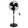 OCEANIC Ventilateur de pied - 45 W - Ø 44 cm - 3 vitesses - Oscillant - Inclinable - Noir