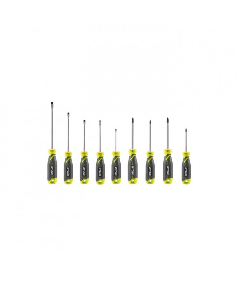 Jeu de 9 tournevis magnétiques RYOBI - RHSDS9PC