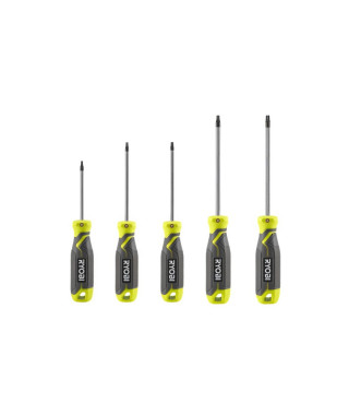 Jeu de 5 tournevis magnétiques Torx RYOBI - RHSDST5