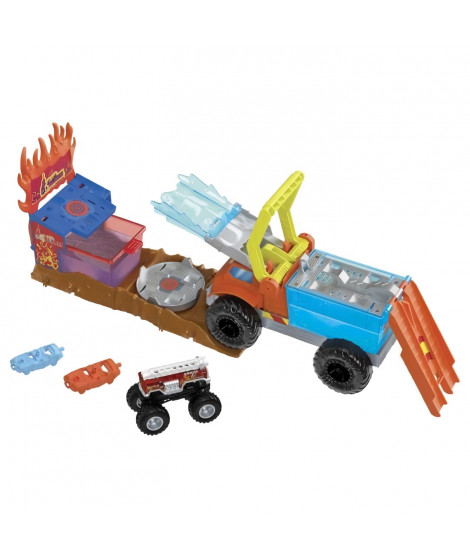 HOT WHEELS Coffret Monster Trucks Arena Smashers Color Shifters - Véhicule De Secours 5 alarm, Des 5 Ans HPN73