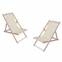 Lot de 2 Chiliennes ITALIADOC IT213 - En Hetre - Uni Ecru