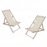 Lot de 2 Chiliennes ITALIADOC IT213 - En Hetre - Uni Ecru