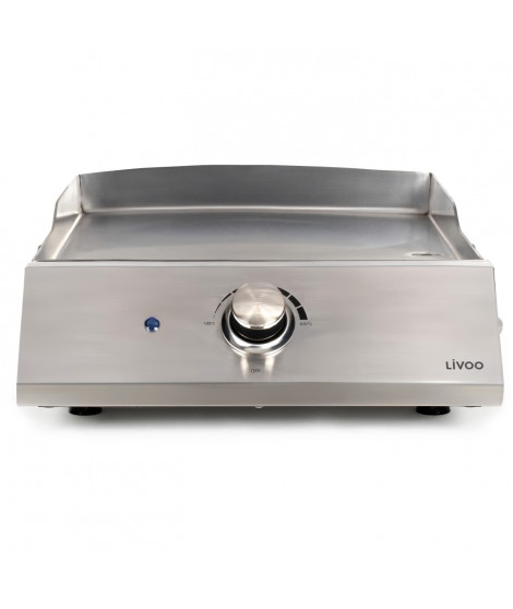 Plancha a gaz - LIVOO - DOC292 - 1 bruleur - Inox