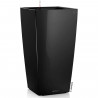 Pot de fleur LECHUZA Cubico Premium 50 - kit complet, noir brillant