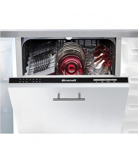 Lave-vaisselle encastrable BRANDT VS1010J - Moteur standard - 10 couverts - L45cm - 47dB - Noir