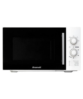 Micro-ondes monofonction BRANDT SM2602W - Blanc - 26 L - 5 niveaux de puissance - Puissance restituée 900 W