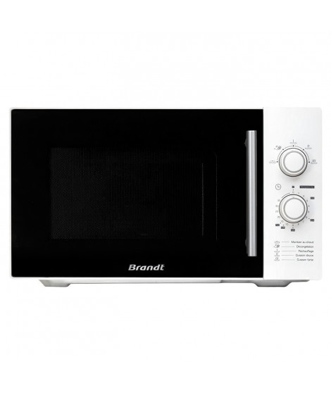 Micro-ondes monofonction BRANDT SM2602W - Blanc - 26 L - 5 niveaux de puissance - Puissance restituée 900 W
