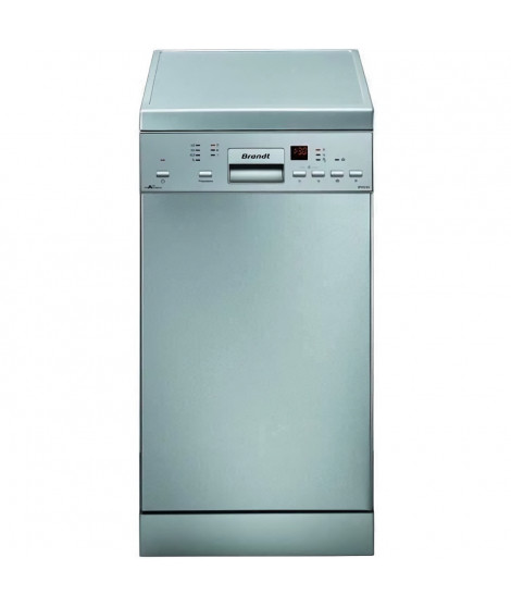Lave-vaisselle pose libre BRANDT DFS1010X - 10 couverts - Induction - L45cm - 47dB - Inox