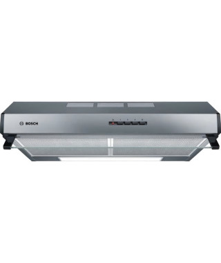 Hotte classique murale BOSCH DUL63CC50 - L 60 cm - Inox - Evacuation / Recyclage - 350 m³ air/h max en évacuation - 72 dB