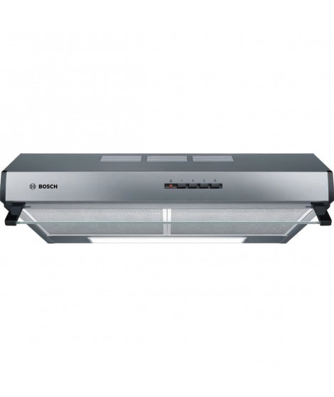 Hotte classique murale BOSCH DUL63CC50 - L 60 cm - Inox - Evacuation / Recyclage - 350 m³ air/h max en évacuation - 72 dB