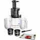 Extracteur de jus - BOSCH - MESM500W VitaExtract - Blanc/chrome - 150 W - 1 vitesse + reverse - syst. de sécurité sur le couv…
