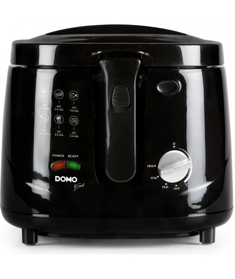 Friteuse électrique classique - DOMO DO461FR - 2.5L - Noir - Thermostat réglable - Cool Touch