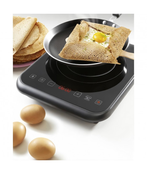 BRANDT Table induction 1 foyer 2000 watts 10 positions de cuisson TI1FSOFT noire
