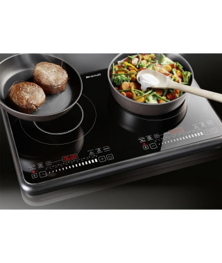 BRANDT TI2FSOFT Table de cuisson posable 2 foyers a induction Noir