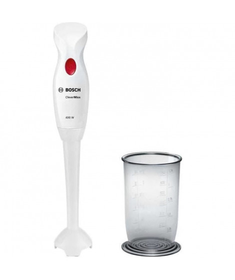 Mixeur plongeant BOSCH MSM14100 CLEVERMIXX - 400W, 1 vitesse, pied plastique, bol mixeur, poignée ergonomique
